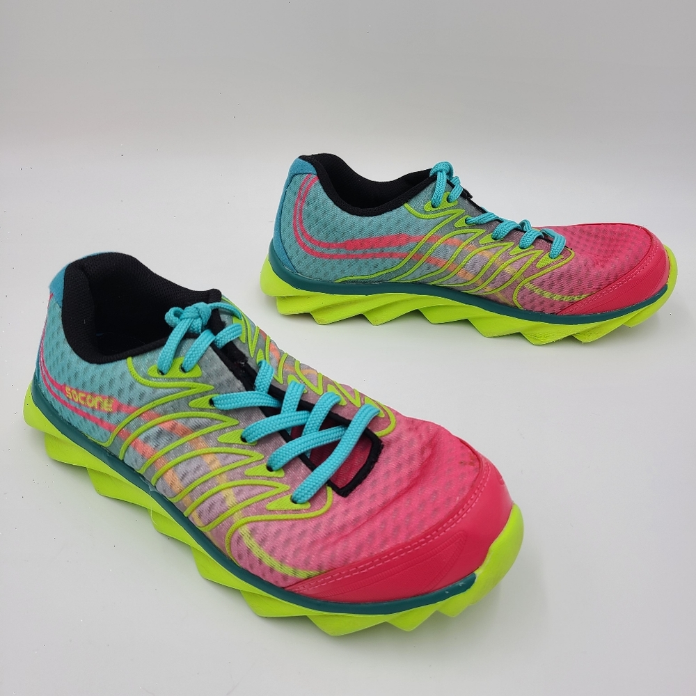 Socone Blade Foam Running Shoes Women’s Size 37 Pink Blue Lightweight   Lace